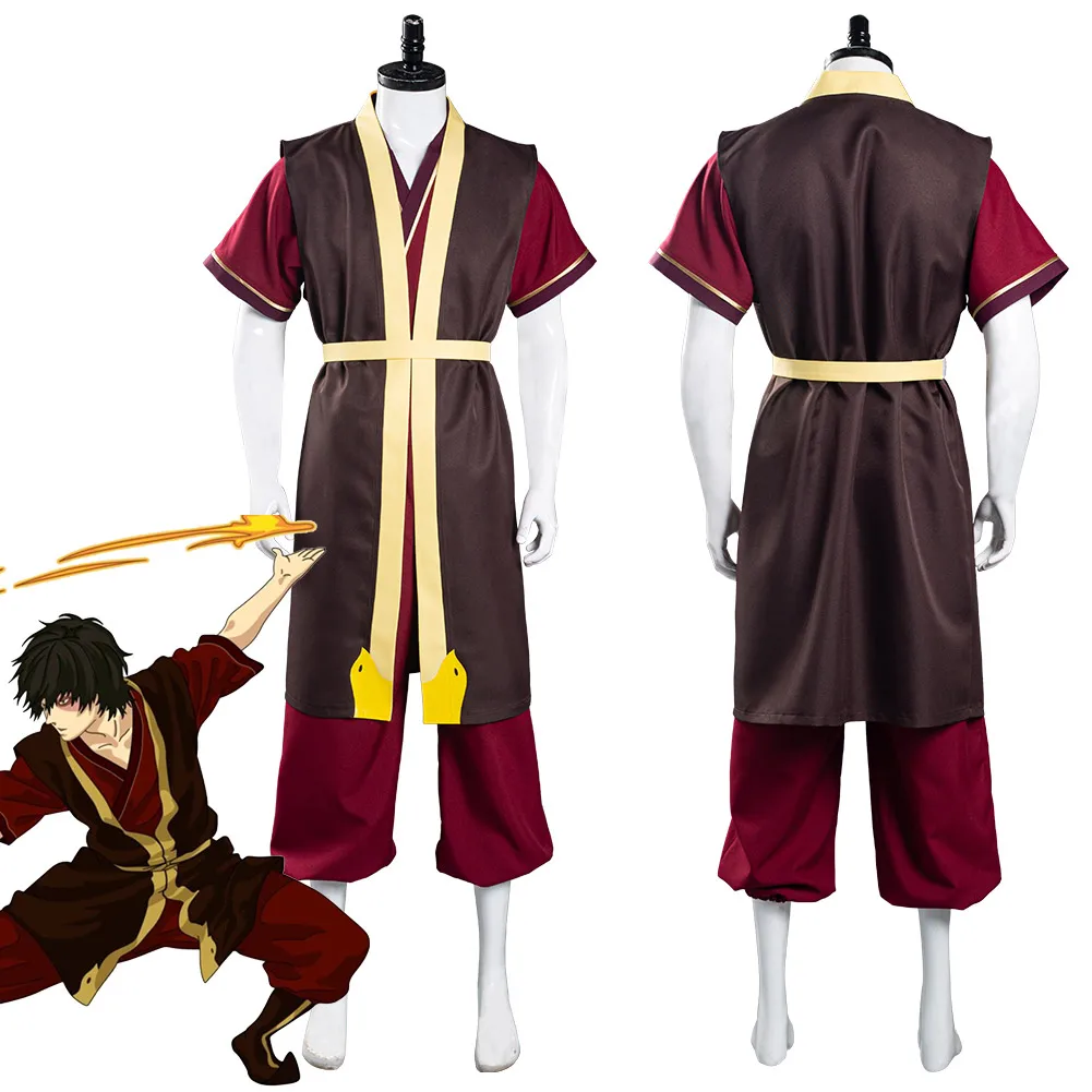 Avatar: The Last Airbender Zuko Cosplay Costume Pants Vest Outfits Halloween Carnival Suit