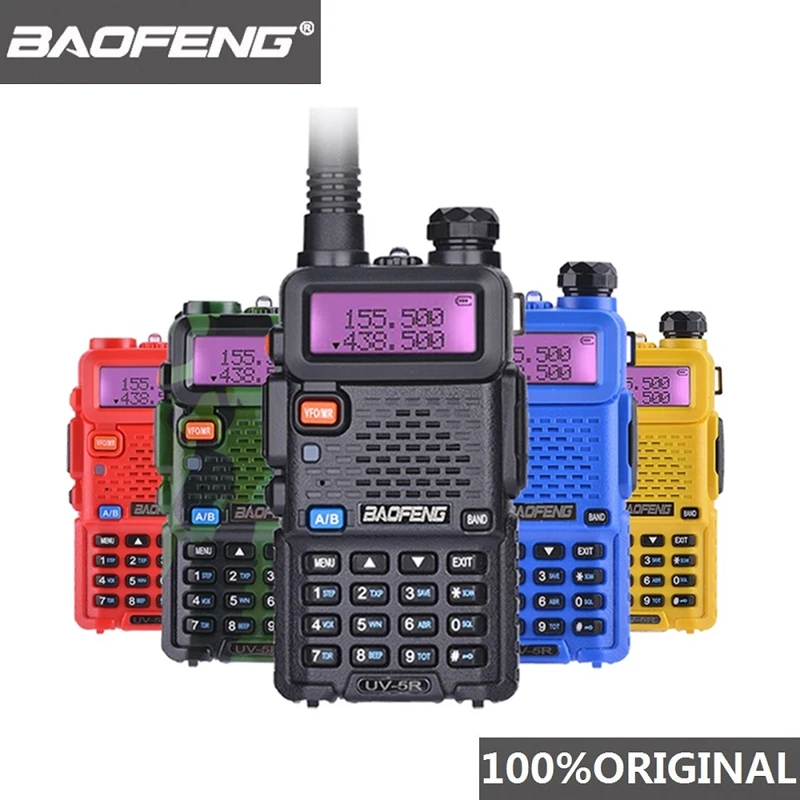 Baofeng UV 5R иди и болтай Walkie Talkie “иди Dual Band Профессиональные 5 Вт 1800 мАч Ham