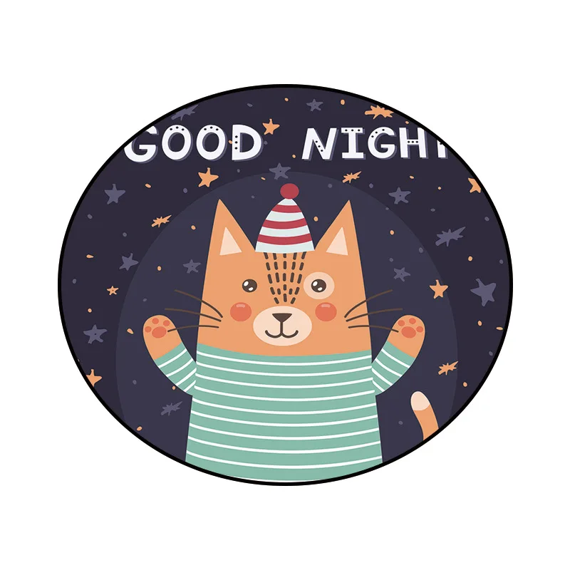 Zeegle круглый ковер для детской комнаты мультяшный коврик гостиной нескользящий