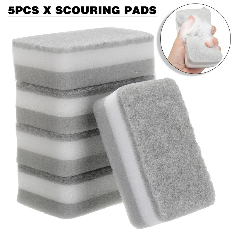 

High Quality Sponge Scouring Pads Dish Towels Dishwashing Sponge Pad Kitchen Scouring Pad Cleaning Brush Household Cleaning Tool