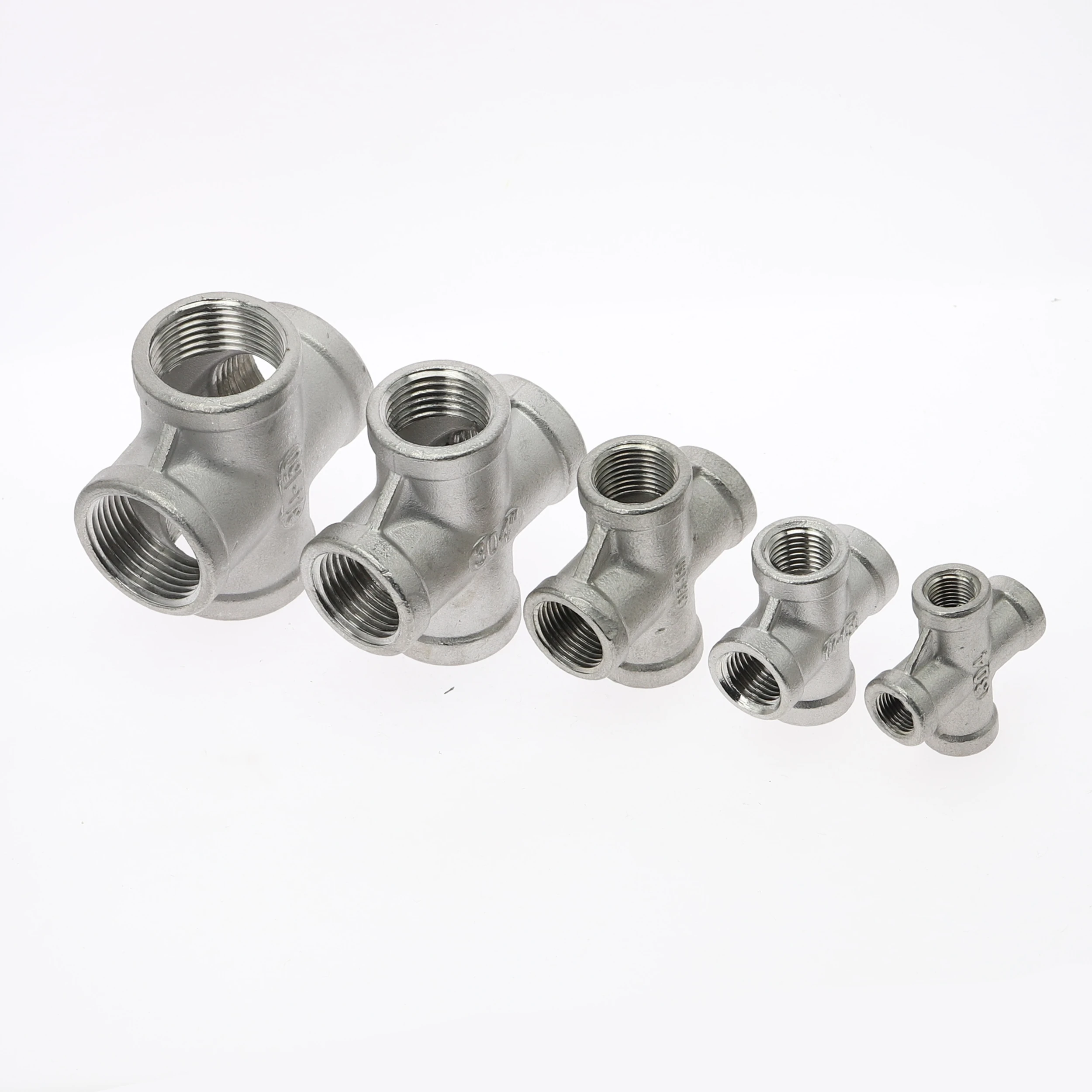 Поперечный Тип 4 способа F/F резьбовые 1/4 &quot3/8&quot 1/2 &quot3/4&quot фитинги из нержавеющей