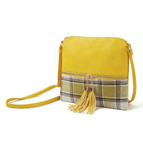 yellow REPRCLA, новые винтажные женские сумки-мессенджеры из искусственной кожи, сумка через плечо с кисточками, женская сумка - Цвет: yellow