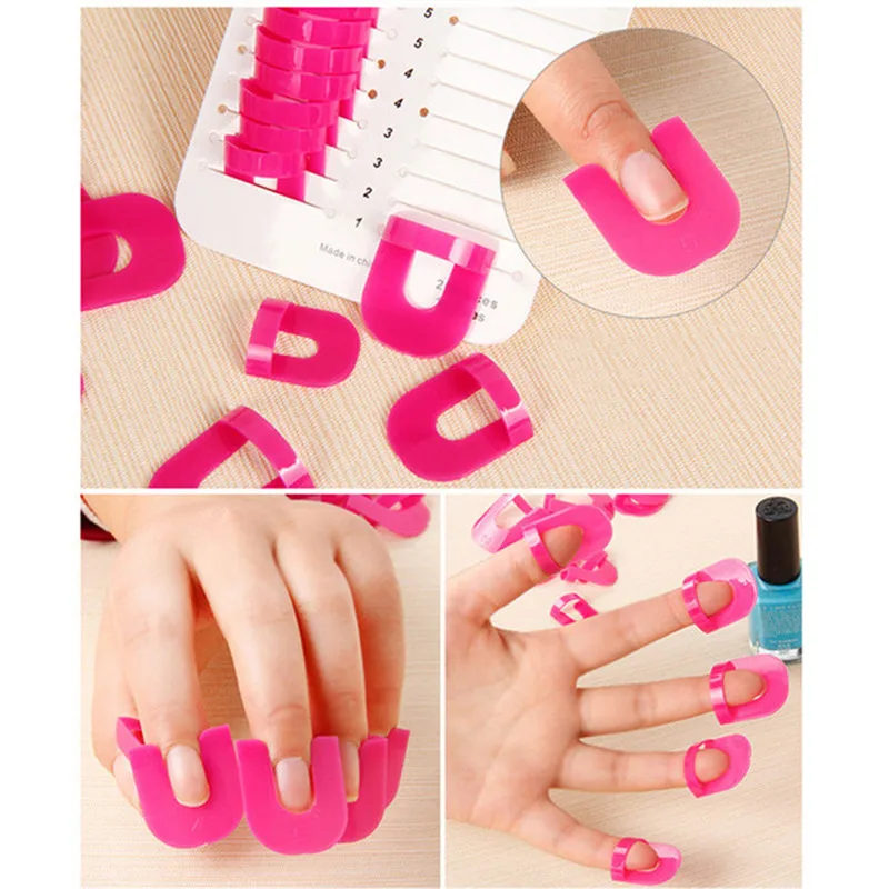 

Professional 26PCS/ Pack Salon Manicure Creative Nail Art Protector Polish Molds for UV Gel/Varnish/Coat & French Tips