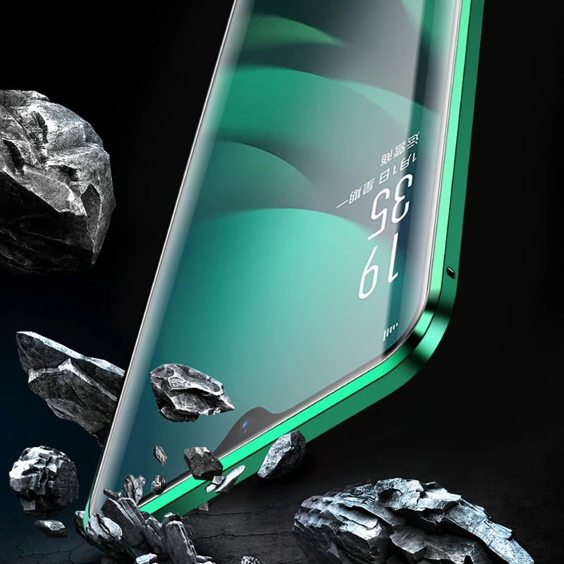 360 крышки из закаленного стекла для Oppo Realme 5 Pro Q Рено Ace A11 A11X A5 A5s A7 A9 F9 V17 Pro Y17 Y3 Магнитный флип-чехол