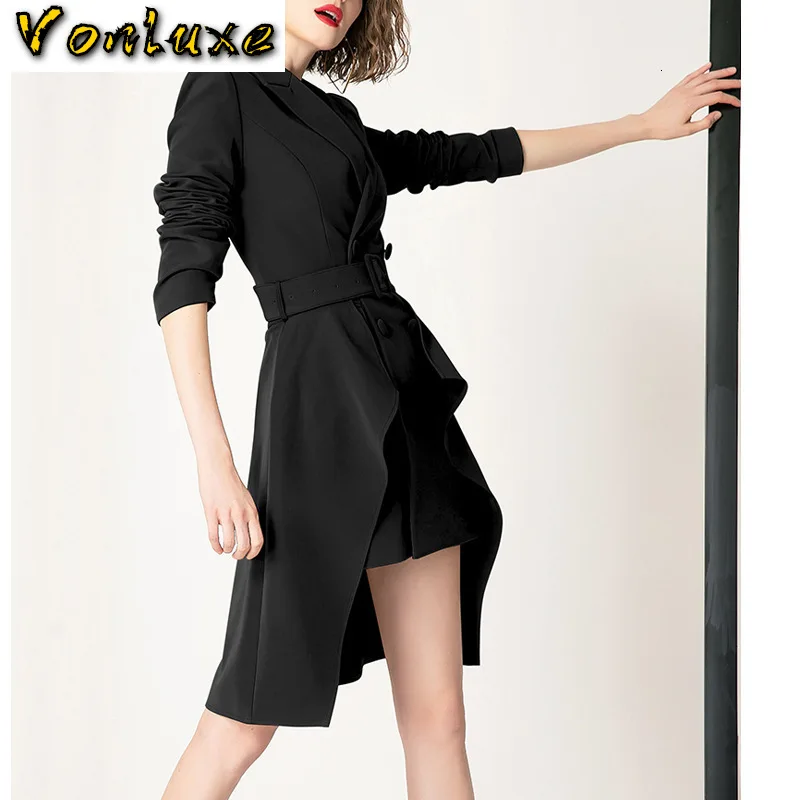 Женское платье блейзер с длинным рукавом элегантное винтажное двубортное