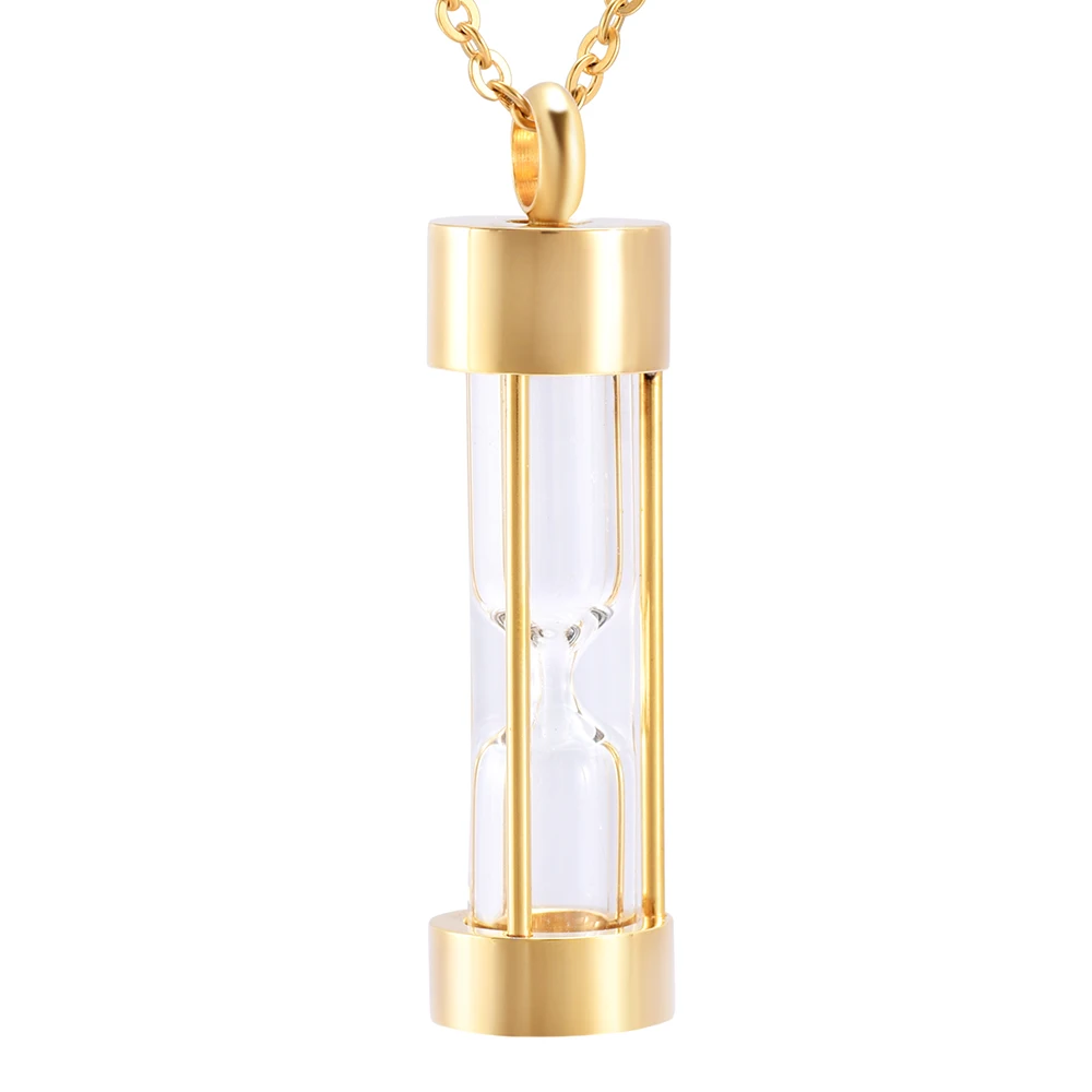 

Hourglass Cremation Jewelry for Ashes Stainless Steel Keepsake Memorial Pendant Locket Holder Ashes for Pet/Human Urn Necklace