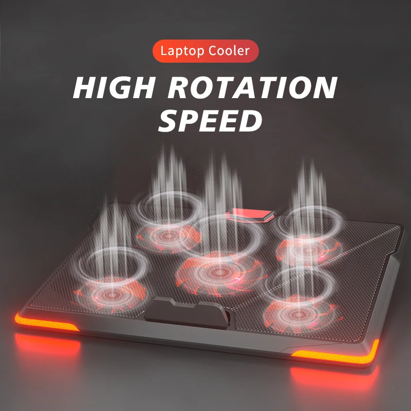 Охлаждающая подставка для ноутбука игровой кулер с пятью вентиляторами и 2
