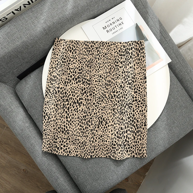 Мини юбка bomb леопардовой расцветки для девочек элегантная летняя хлопковая в