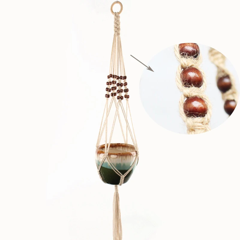 Hot sales handmade macrame plant hanger flower /pot hanger for wall decoration countyard garden