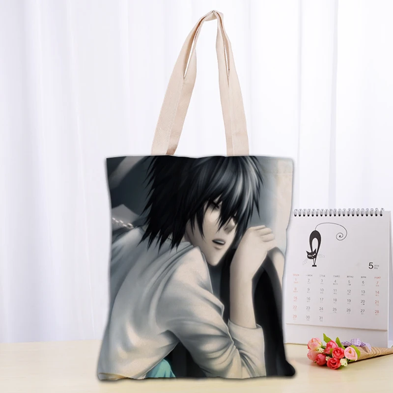 Индивидуальная сумка-тоут Death Note многоразовая Женская Холщовая Сумка через плечо
