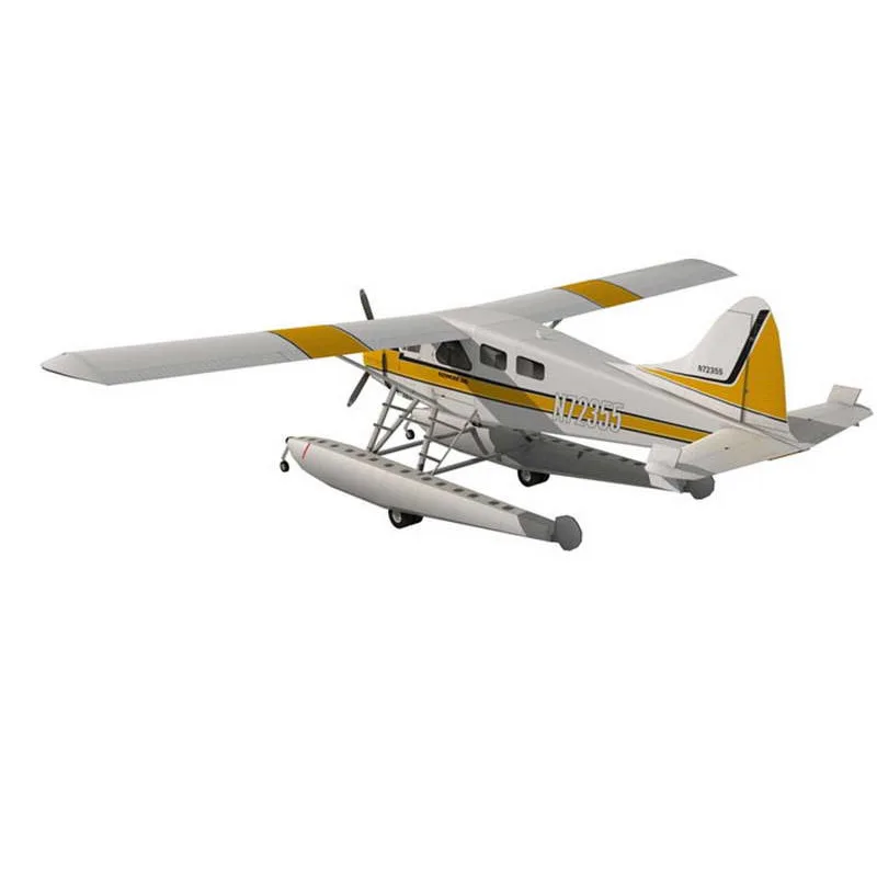 1:32 40 см DHC-2 Beaver Seaplane DIY 3D бумажная карточка модель Конструкторы строительные игрушки развивающие игрушки Военная Модель