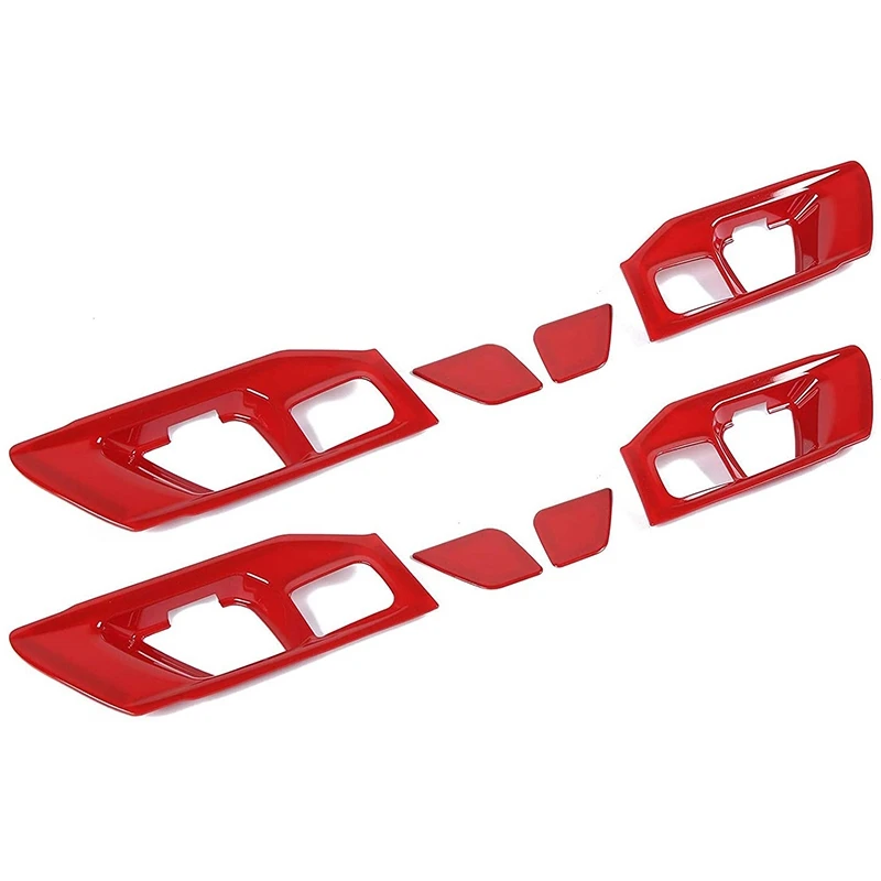 

Car Inner Door Handle Bowl Cover ABS Trim Frame Decor for 2018 2019 2020 2021 Dodge Ram 1500 Accessories