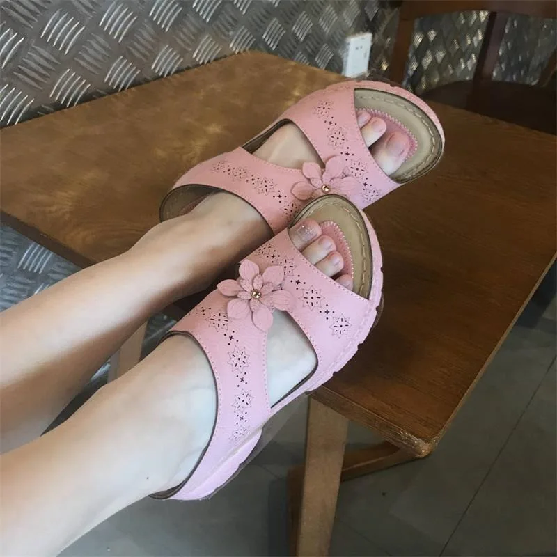 

2020 Women Sandals Flat Open Toe Shoes Women Casual Platform Ladies Vintage Office Party Sandals Dropshipping Zapatos De Mujer