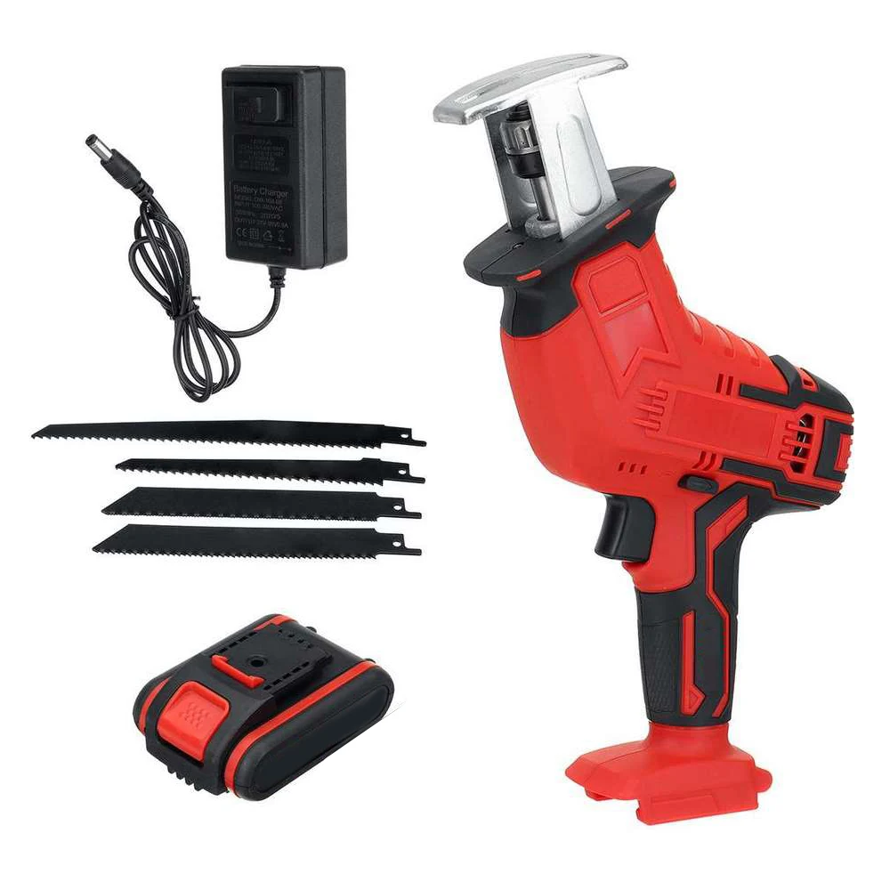 

Electric Reciprocating Saw 21V Cordless Household Electric Saw 1300mAh Lithium Battery Saber Saw Wood Cutting Tool Electric Saw