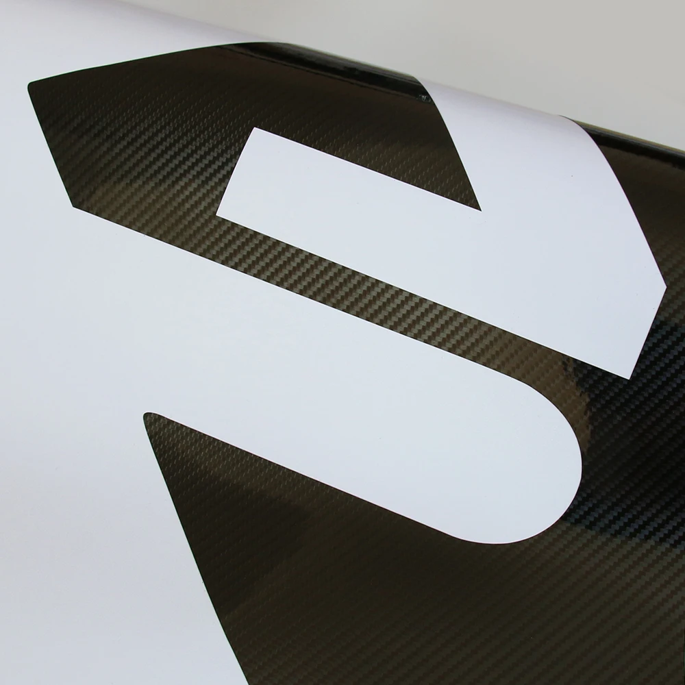 Виниловая наклейка 5D из углеродного волокна на переднее крыло боковой секции