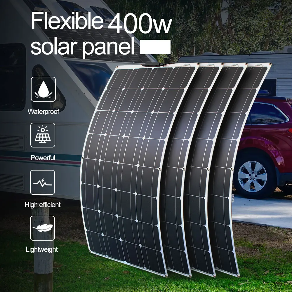 

YINGGUANG battery solar charger 12V 400W monocrystalline flexible solar panel for 12v 24v lead acid battery lithium battery