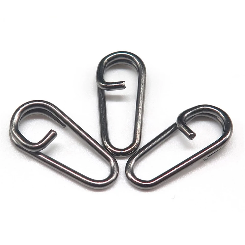 

50 Pcs Fishing Bent Head Oval Split Rings 16mm 21mm Lure Fishing Tackle Steel Fishing Lures Split