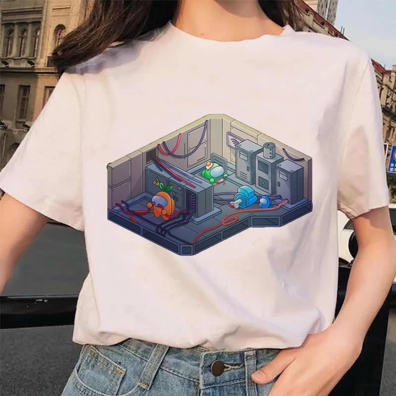 

women's summer video game between USA t-shirt neck kawaii tshirt short sleeve t female streetwear harajuku fashion clothes Tops