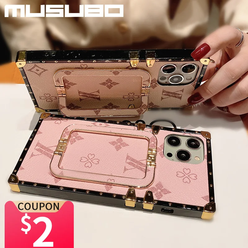 Musubo брендовый чехол для iPhone 13 Pro Max 12 Mini 11 роскошный кожаный чехол-подставка XR Xs 8 Plus