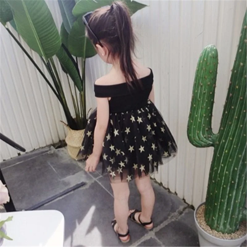 Baby Girl 2020 Summer Tulle Dress For Kids Clothes Girls Mesh Off Shoulder Party Children Clothing vestido de verano | Детская одежда и