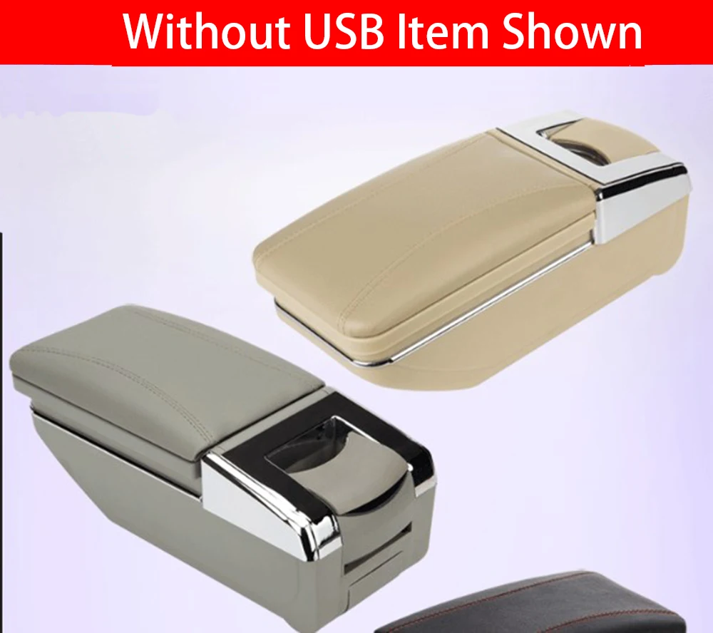 

Car Armrests Storage Box For Skoda Octavia 2009 2010 2011 2012 2013 2014 2015 2016 Armrest with USB Leather Car Center Console