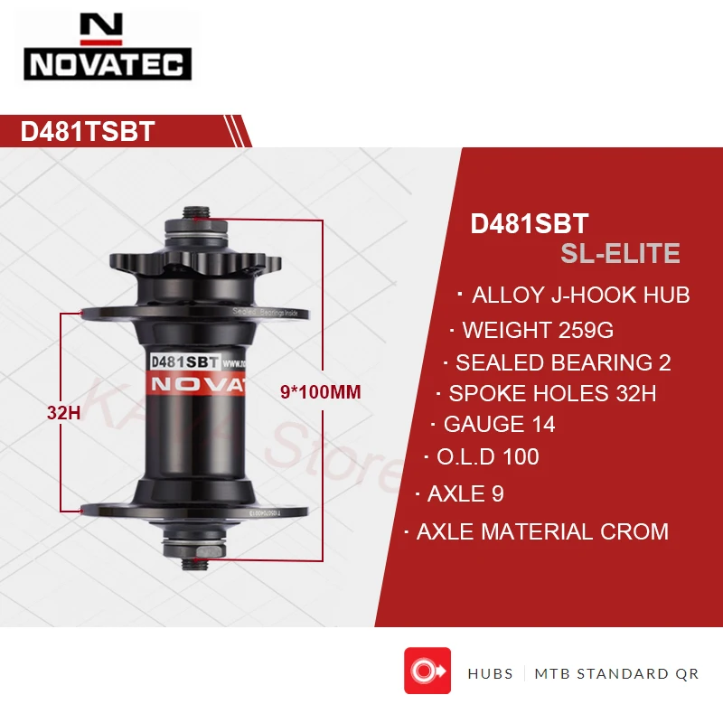 Ступица подшипника NOVATEC для горного велосипеда 32 отверстия 8 9 10 11 Аксессуары Shimano
