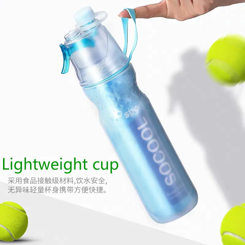 Спортивный однотонный пластиковый спрей для воды 3 цвета крутая Летняя