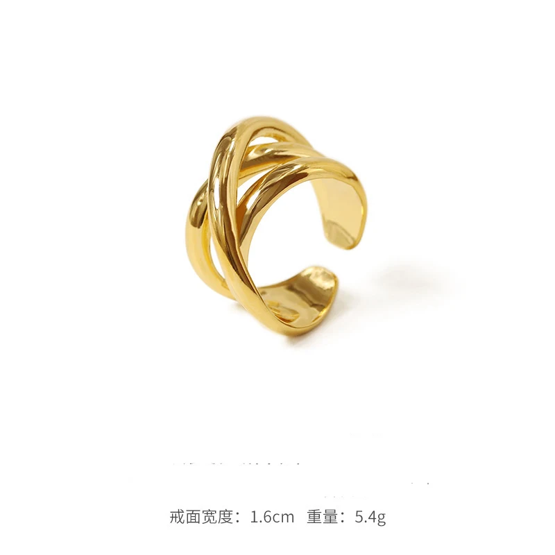 

TOSAKO Rings Gold Color Adjustable Female Vintage Simplicity Irregular Geometric