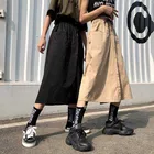 Юбка-капри NiceMix с широкими штанинами в стиле Харадзюку, женские брюки с высокой талией, уличная одежда, осень 2022, корейские брюки-карго, брюки для женщин