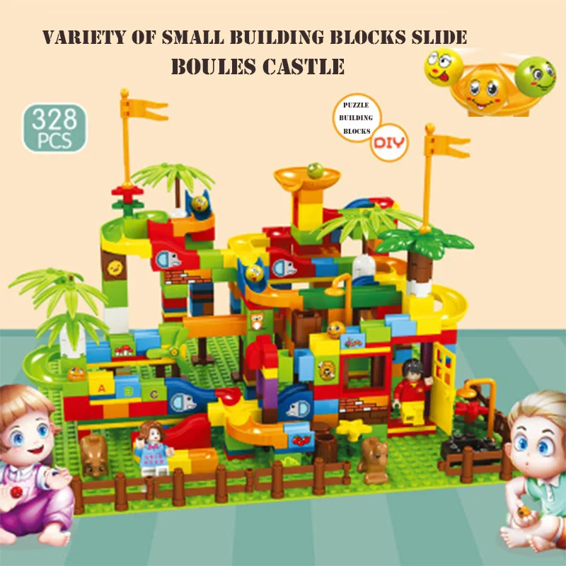 328 шт. Детский конструктор Marble Race Run