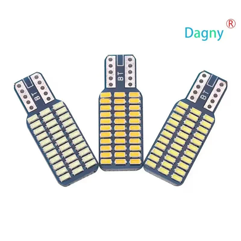 

50Pcs Car LedT10 3014 BULBS 33SMD W5W Wedge CANBUS OBC Erro Free Indicator Rear Trunk Light Interior License Plate Light DC 12V