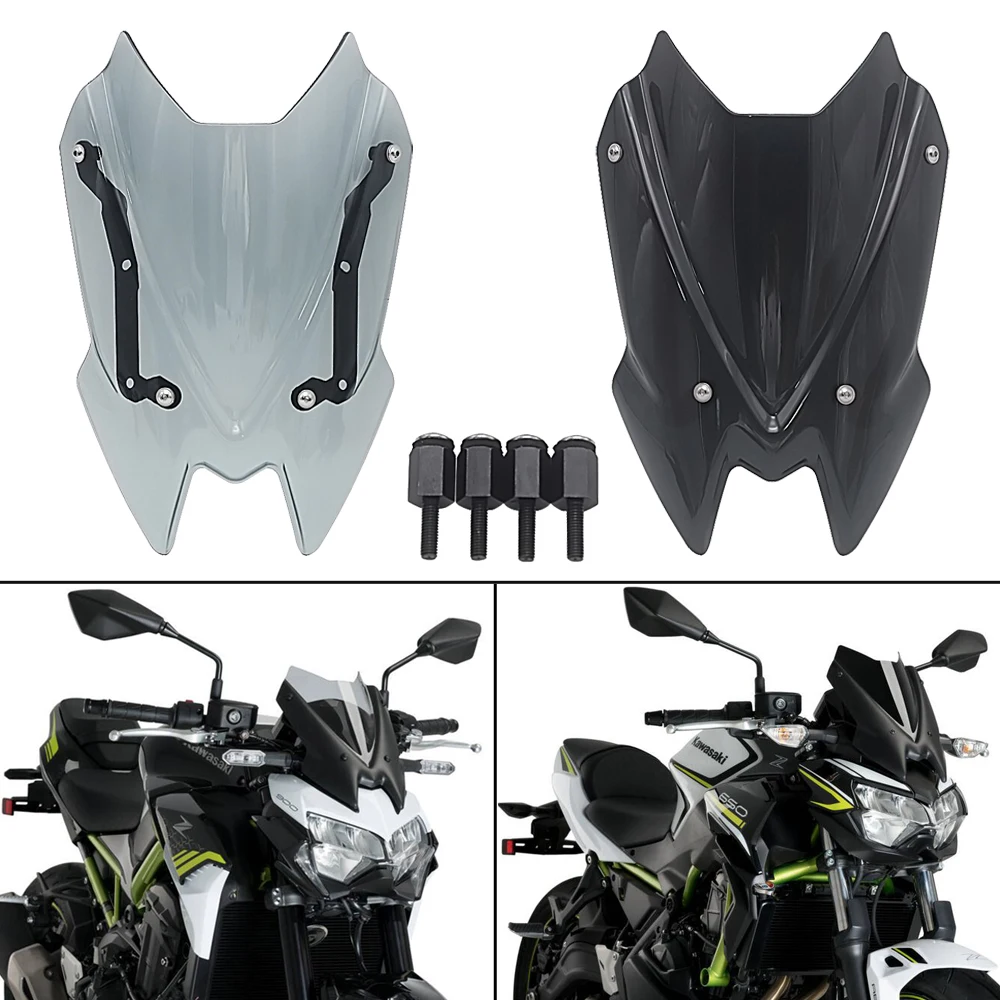 

2020 2021 New Motorcycle Accessories Sports WindScreen Windshield Wind Deflectors For Kawasaki Z650 Z 650 Z900 2020