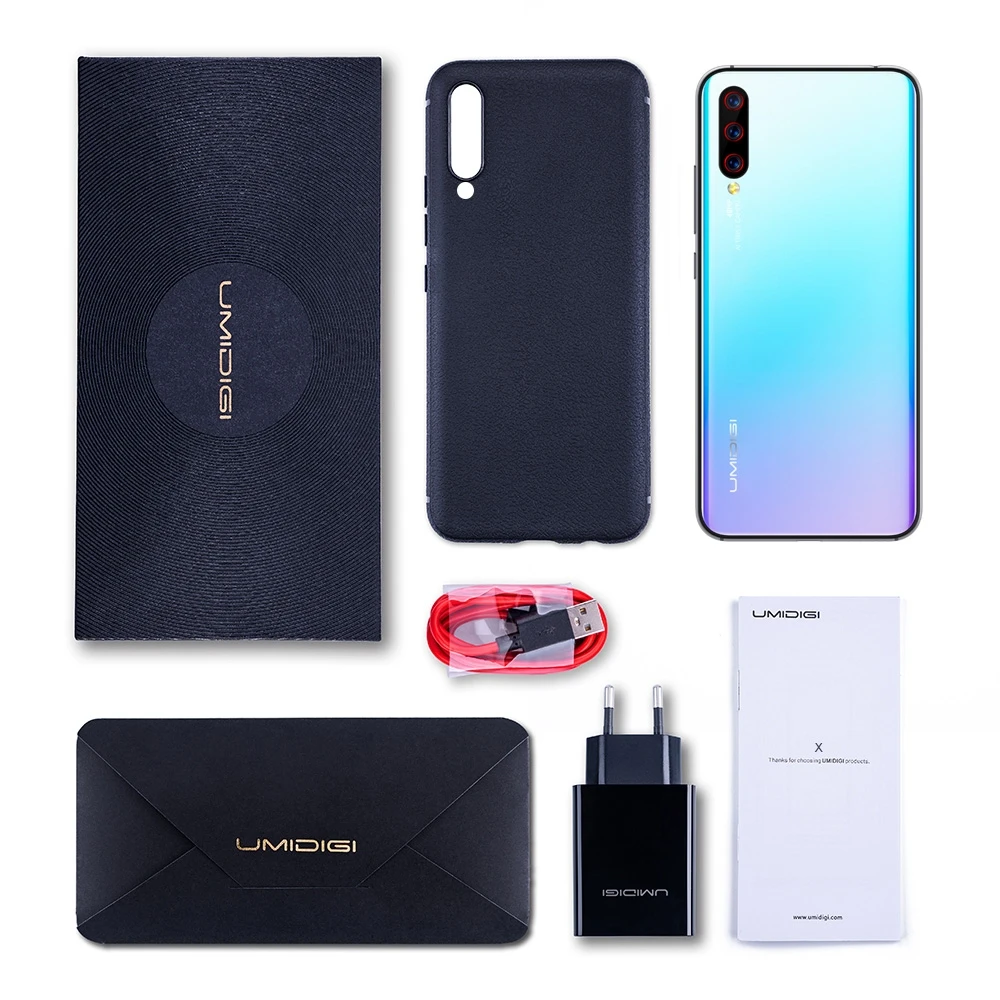 UMIDIGI X глобальная версия в экране отпечатков пальцев 6,3" AMOLED 48MP Тройная задняя камера 128 ГБ NFC Helio P60 4150 мАч мобильный телефон