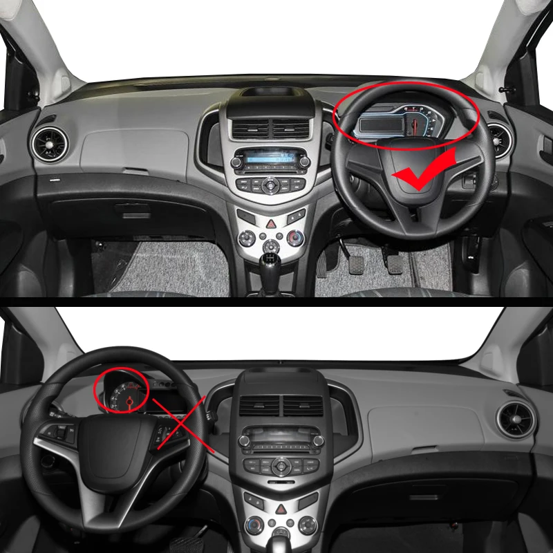 2-слойный чехол для приборной панели автомобиля Солнцезащитный ковер Chevrolet Aveo 2014 -