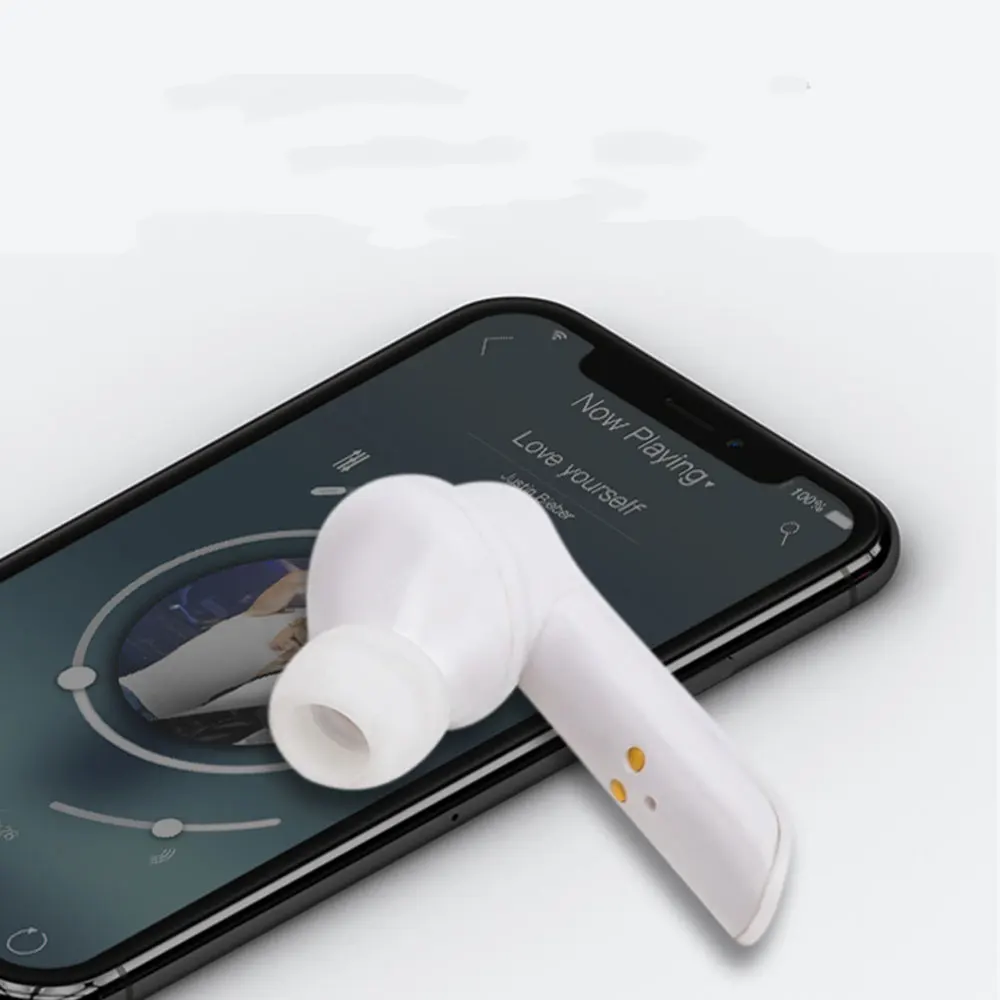 CALETOP F9 TWS Bluetooth 5,0 беспроводные наушники спортивные наушники с микрофоном Hifi стерео звук 300 мАч зарядный чехол для iPhone