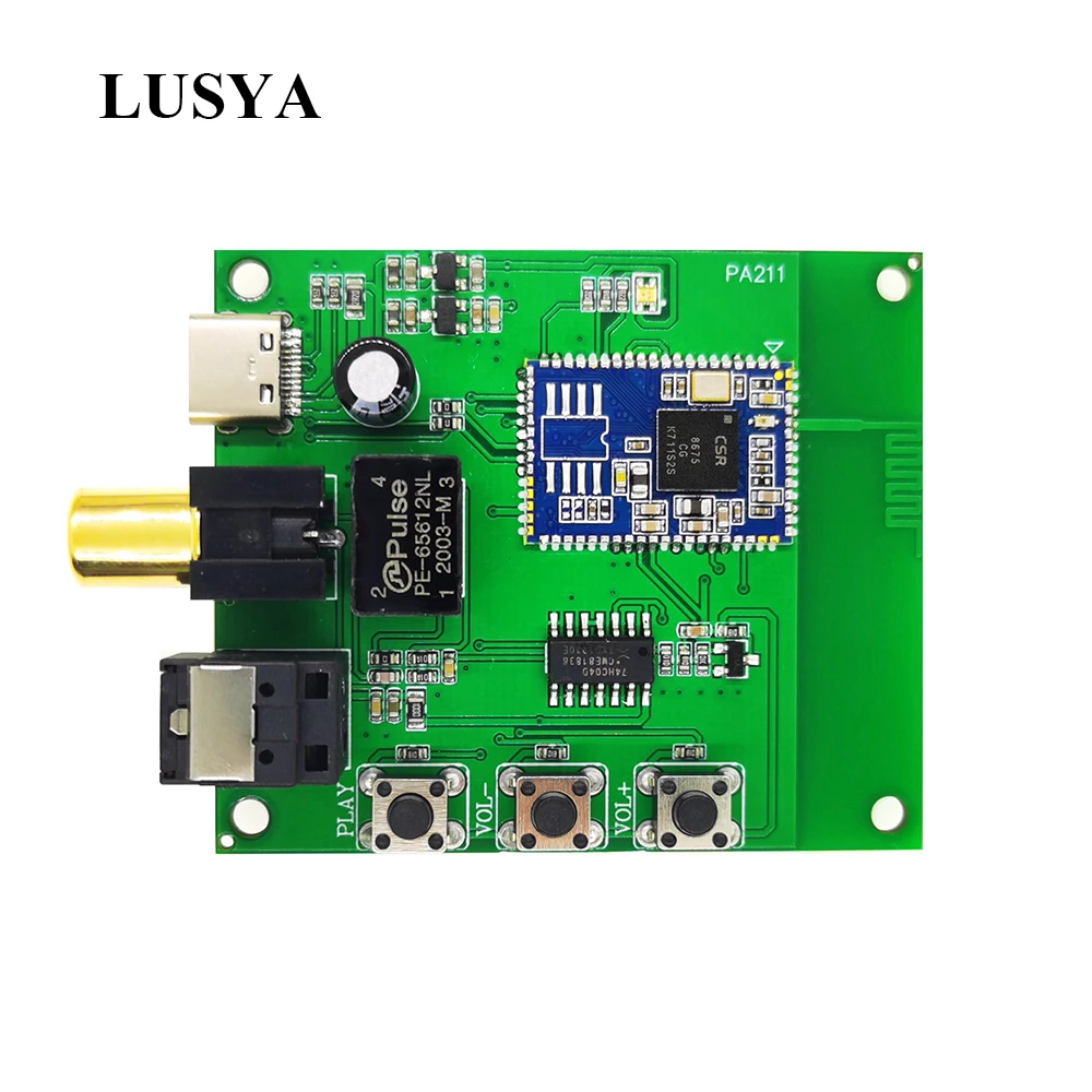 Плата цифрового аудиоприемника Lusya Csr8675 Bluetooth 5 0 модуль LDAC коаксиальное волокно APTX