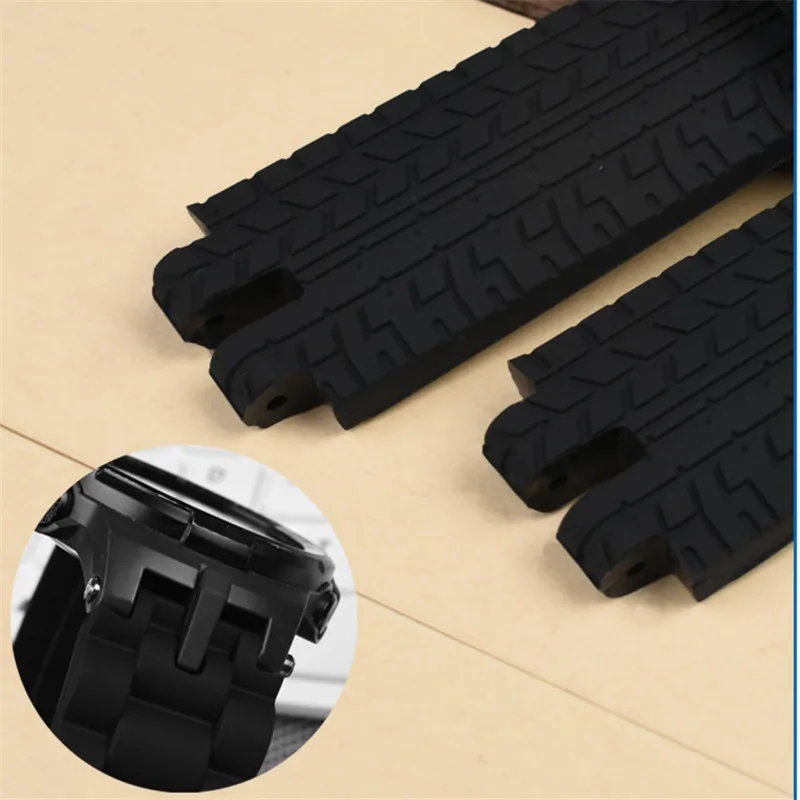 Soft silicone watchband for C-asio PRG-300 330 PRW-3000 PRW-3100 PRW-6000 PRW-6100 watch band black rubber watch strap bracelet