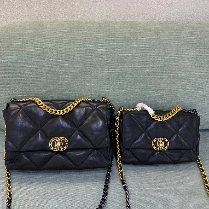 

19bag new flap sheepskin diamond lattice CF 2.55 sheepskin wandering chain single shoulder straddle women's bag