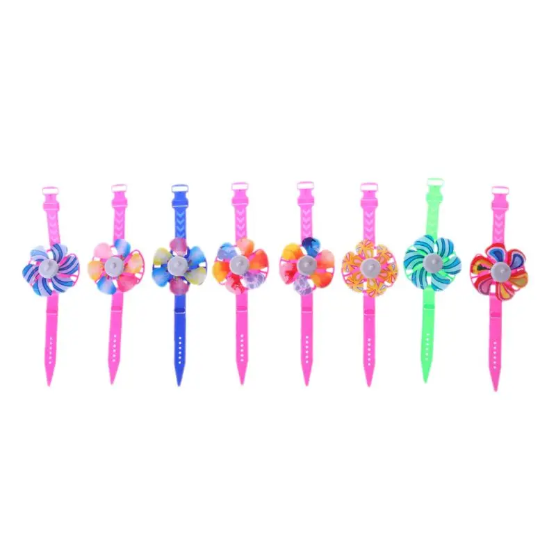 

50LE Novelty Windmill Watch Toy Watch Wind Spinner Kids Toy Party Supplies Gifts