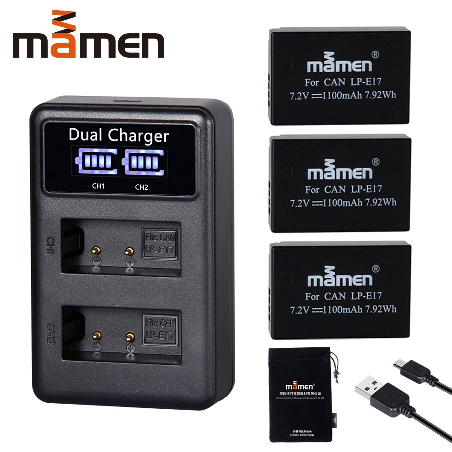 Аккумулятор для цифровой камеры Canon M3 M5 M6 Kiss X8i 750D 760D T6i T6s 800D 3 шт. 1100 мАч|Цифровые