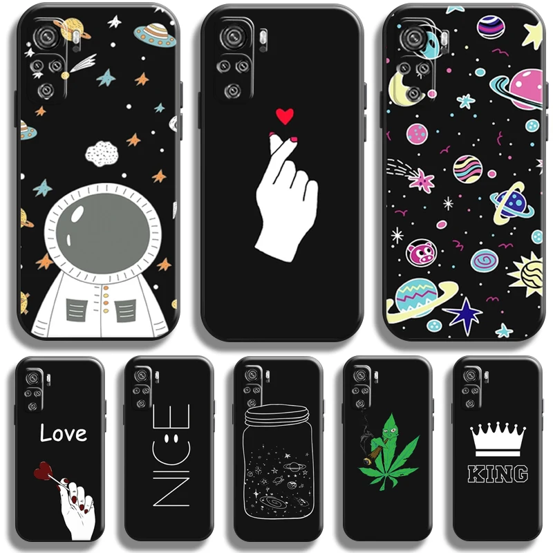 

Cartoon Matte Phone Case For Xiaomi Redmi Note 10 10T 5G 10S 10 Pro Max 10 Lite Coque Funda Silicone Cover Black Soft TPU