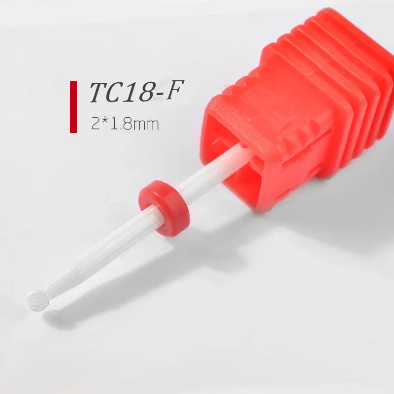 1pcs TC18-F 8 шт. керамические сверла для ногтей набор карбид-вольфрамовый ногти пилка сверлильный резак для электрической Фрезерной Машины аксессуары маникюрные инструменты - Цвет: 1pcs TC18-F