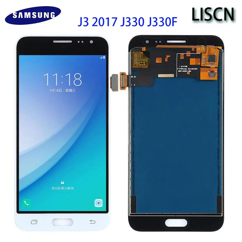 ЖК для Samsung Galaxy J3 2017 J330 J330F дисплей Замена кодирующий преобразователь сенсорного