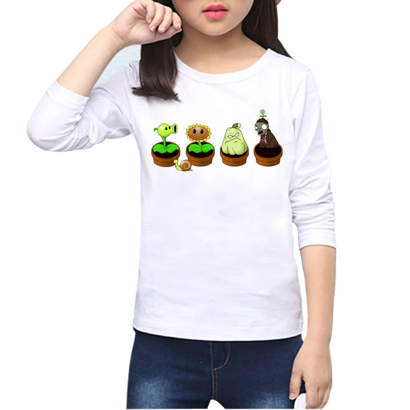 

Floral Long Sleeve tshirt Kids Girl t shirt Boy Summer 2018 Baby Tops Teenage Funny graphic print t shirt Children Clothes L21-3