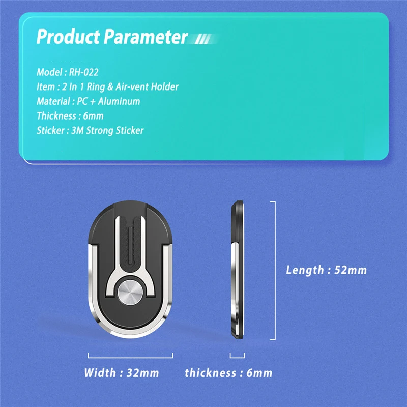 Автомобильный держатель универсальный магнитный кольцевой для мобильного