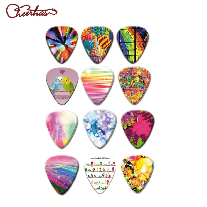 12 шт. медиаторы для гитары аксессуары музыкальных инструментов Подарочная