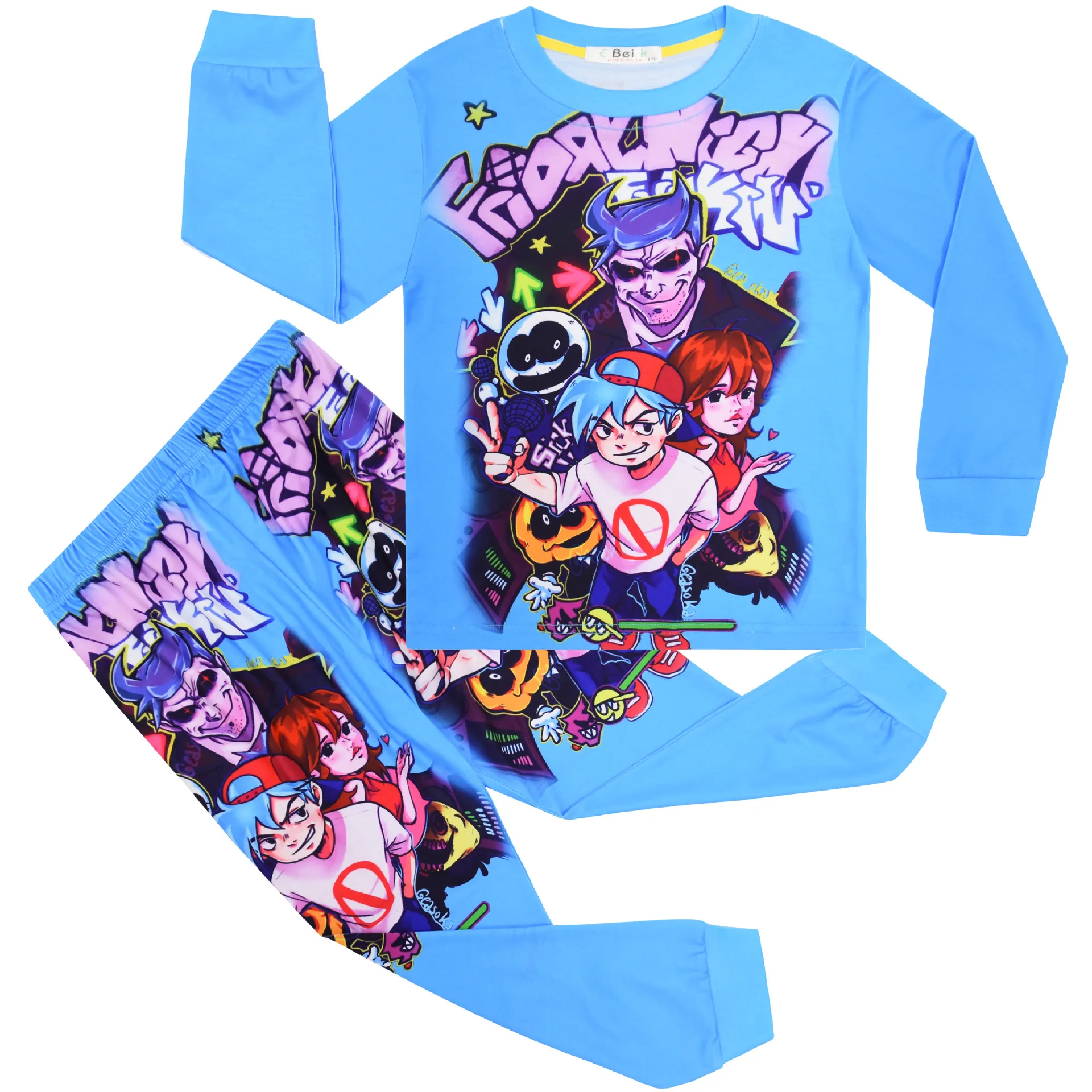 

New Friday Night Funkin Game Pajamas Set Boys Girls Children Shirt+Pants 2pcs Outfits Kids Baby Casual Home Wear Pyjamas suit