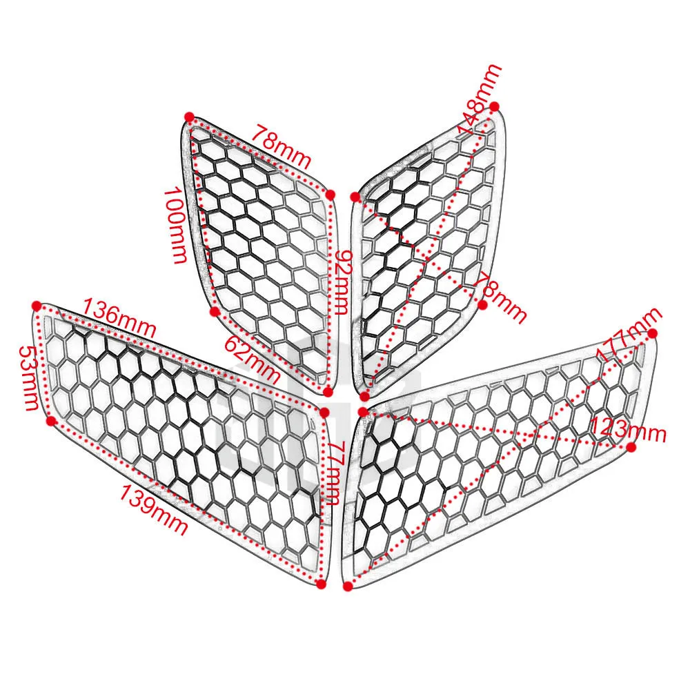 Мотоциклетные алюминиевые фары с сетчатой отделкой Защитная лампа сетчатая