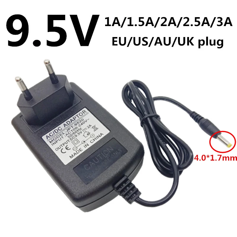 DC 9,5 V 1A 1.5A 2A 2.5A 3A AC адаптер питания для Casio клавиатуры пианино CTK-245 D-E95100L ADE95100L DC 4,0 мм* 1,7 мм