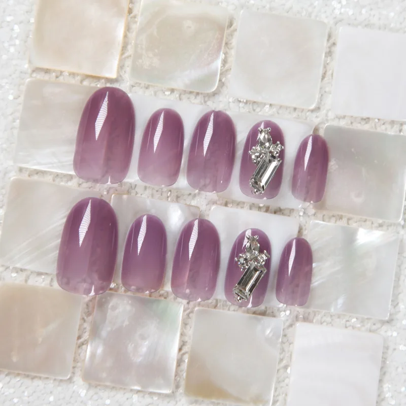 24 шт./кор. летний прозрачный ароматный Таро фиолетовый средней длины носимые